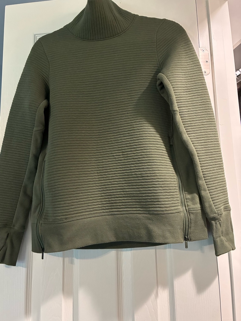 all in motion Olive Ribbed Turtleneck Pullover - Picture 3 of 6